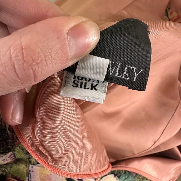 Cynthia Rowley Women's Floral Garden 100% Silk Open Back Sleeveless Dress - Picture 10 of 11